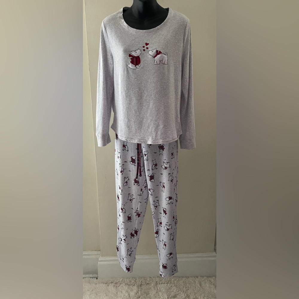 Laura Ashley Terrier Polar Fleece Pj Set Size XL